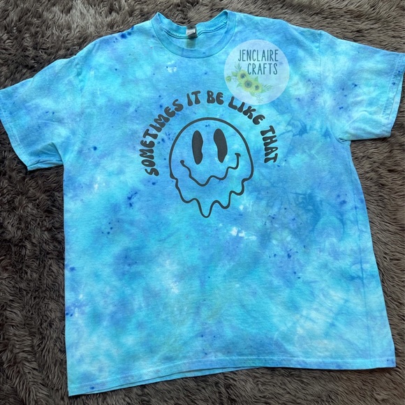 Sometimes it be like that Tie Dye Graphic T Shirt NWT retro groovy - Picture 1 of 3